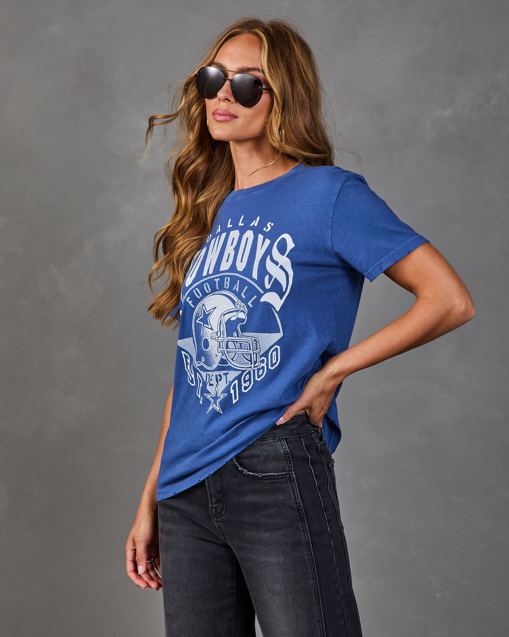 Dallas Cowboys Cotton Distressed Short Sleeve Graphic Tee