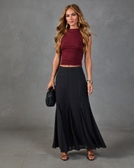 Story Begins Flounce Hem Maxi Skirt