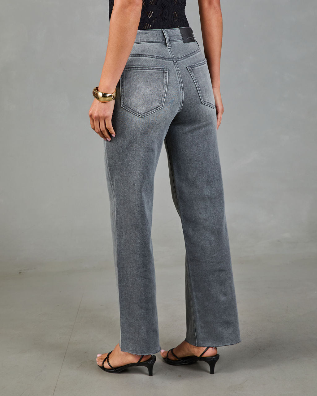 VICI Icon Super Stretch High Rise Raw Hem Straight Color Jeans