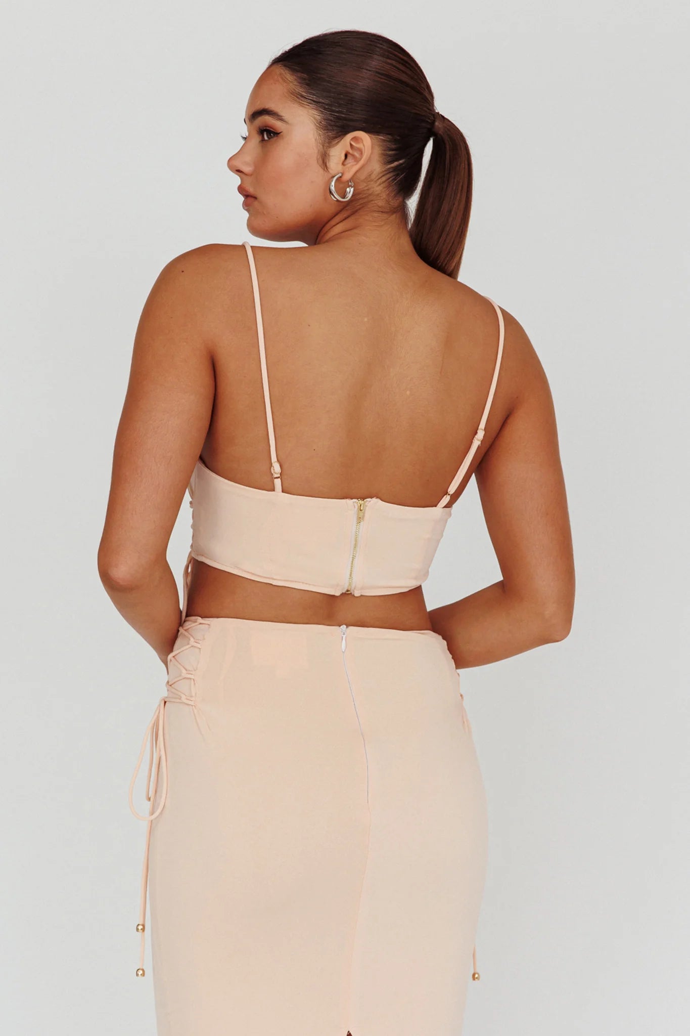 Graziella Corset Crop Top Egg Shell