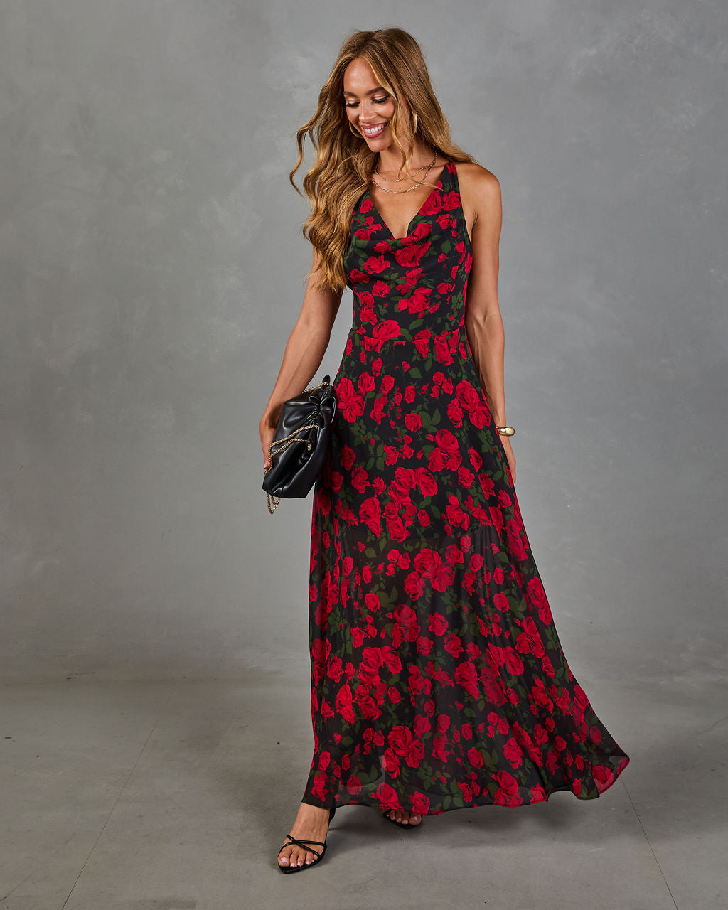 Riviera Escape Floral Maxi Dress