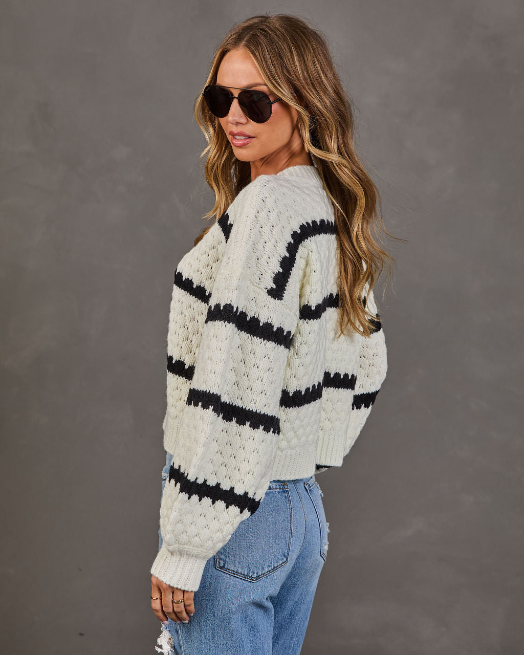 Kyra Striped Knit Sweater