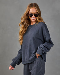 Maison Cozy Fleece Long Sleeve Top