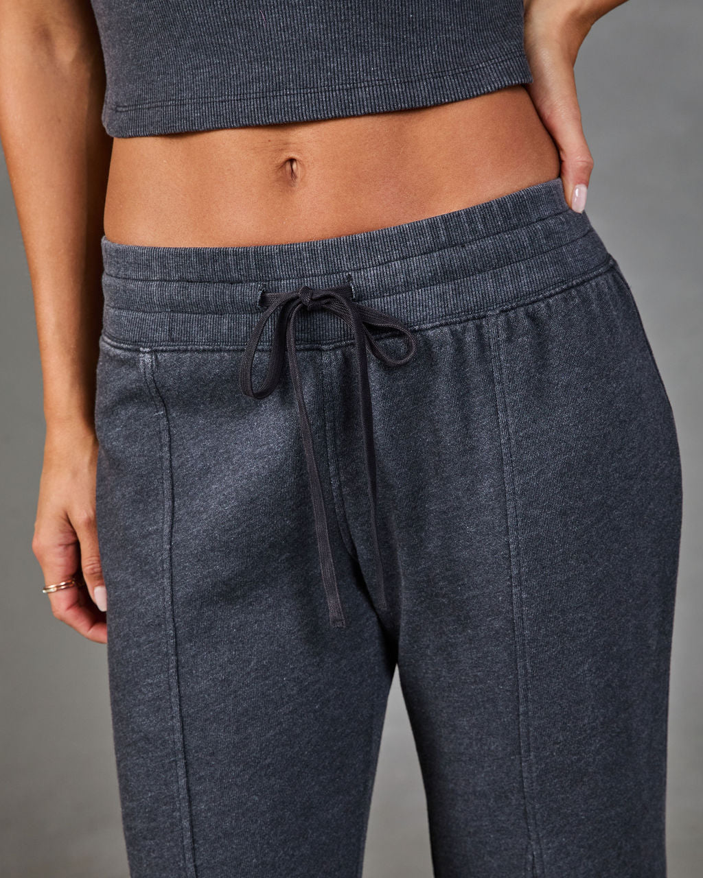 Maison Cozy Drawstring Wide Leg Lounge Pants