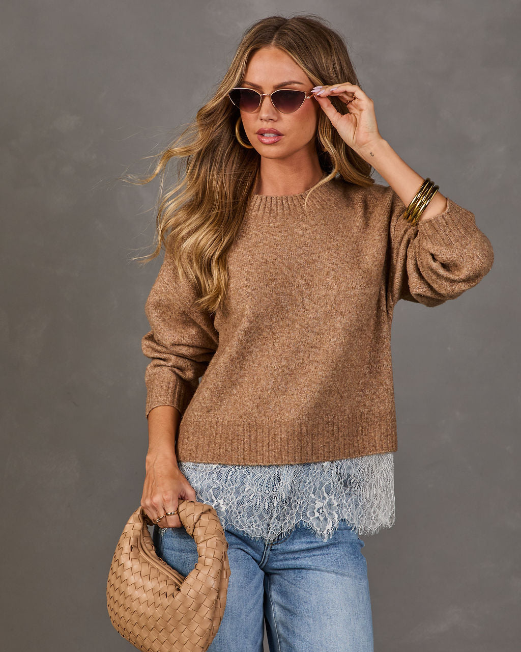 Fresh Season Knit Lace Trim Sweater