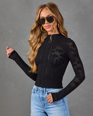Romance Unfolded Knit Mock Neck Top