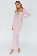 Samantha Pearl Detailing Midi Dress Blush