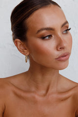 Fate Rope Hoop Earrings Gold