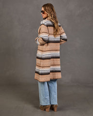 Deidra Striped Knit Duster Cardigan