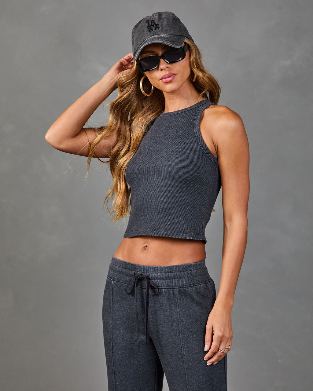 Maison Cozy High Neck Crop Tank Top