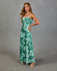 Seaside Garden Slip Floral Maxi Dress