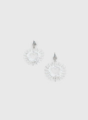 Manifest It Heart Earrings Silver
