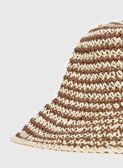 Celestea Woven Bucket Hat Tan / Brown
