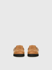 Raxton Faux Suede Clogs Brown