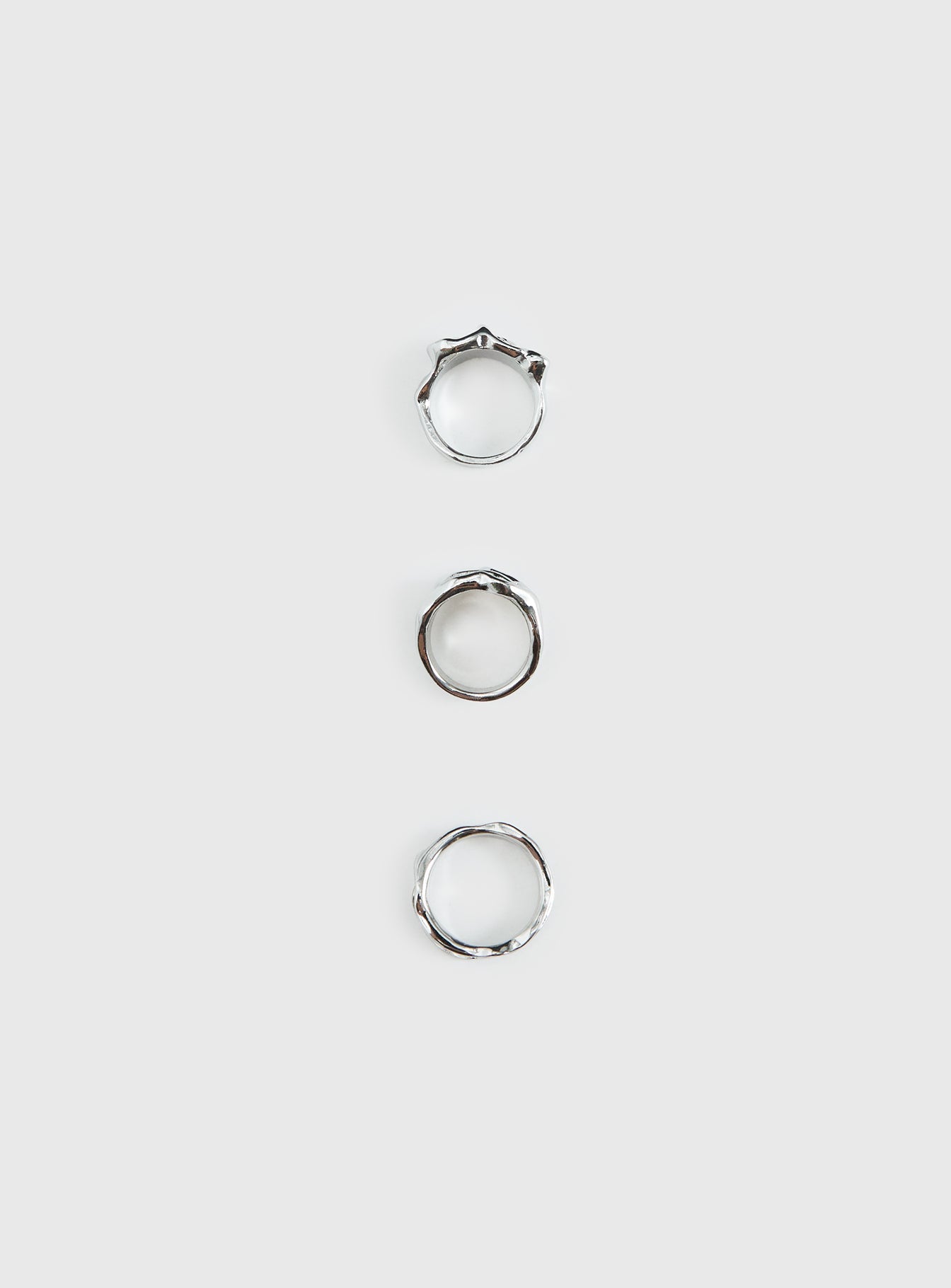 Two Young Hearts Ring Pack Silver