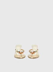 Billini Dalella Thong Heels Gold Metallic