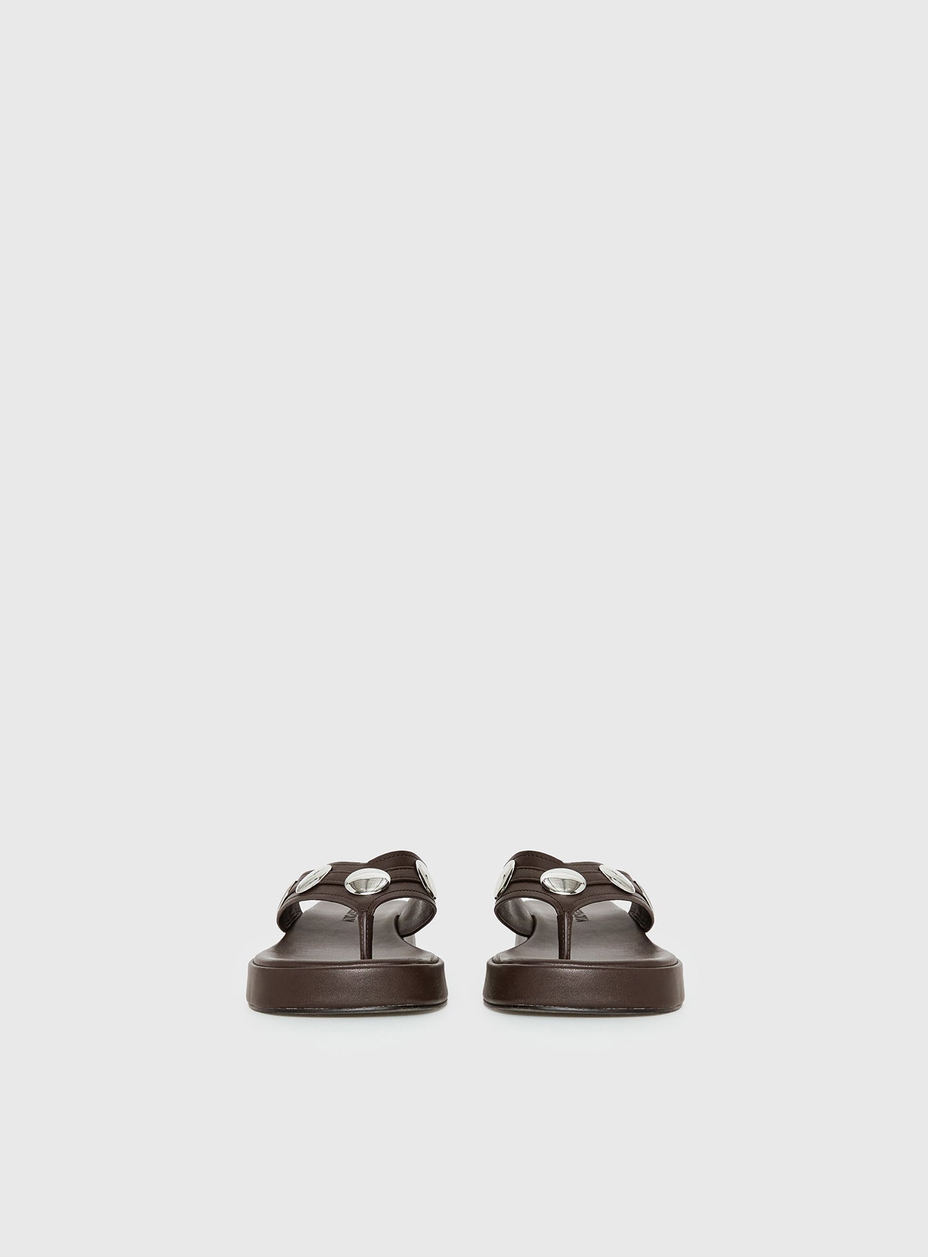 Paislee Stud Detail Sandals Brown