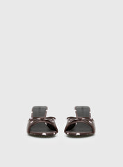 Etiquette Peep Toe Heels Brown / Pink Polka