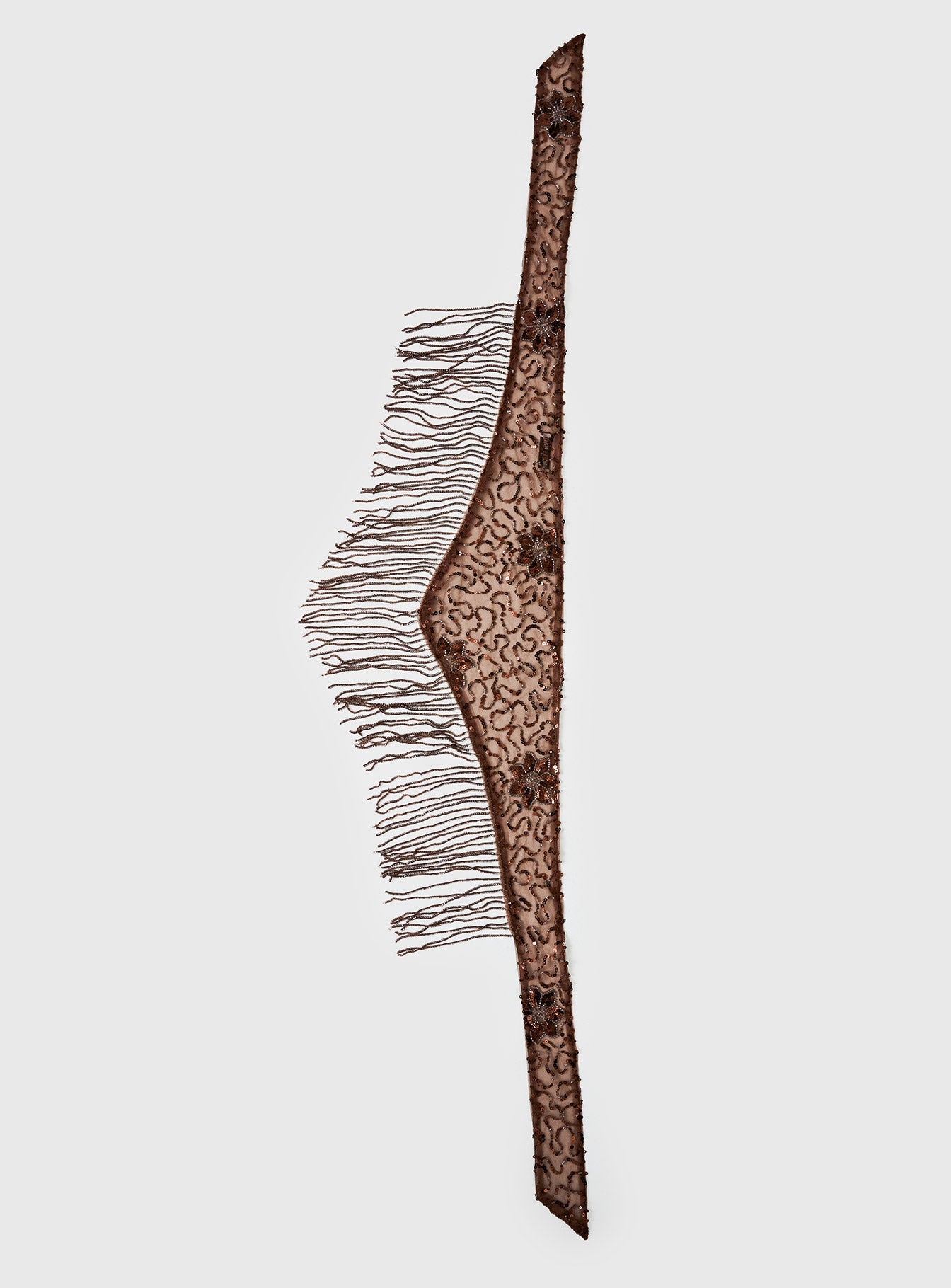 Stay Chill Tassel Detail Sheer Belt Brown