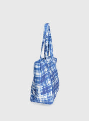Lost Souls Tote Bag Blue Check
