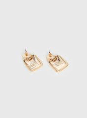 Luminary Diamante Detail Earrings Gold