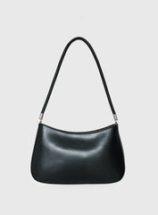 Sombre Faux Leather Shoulder Bag Black / Silver