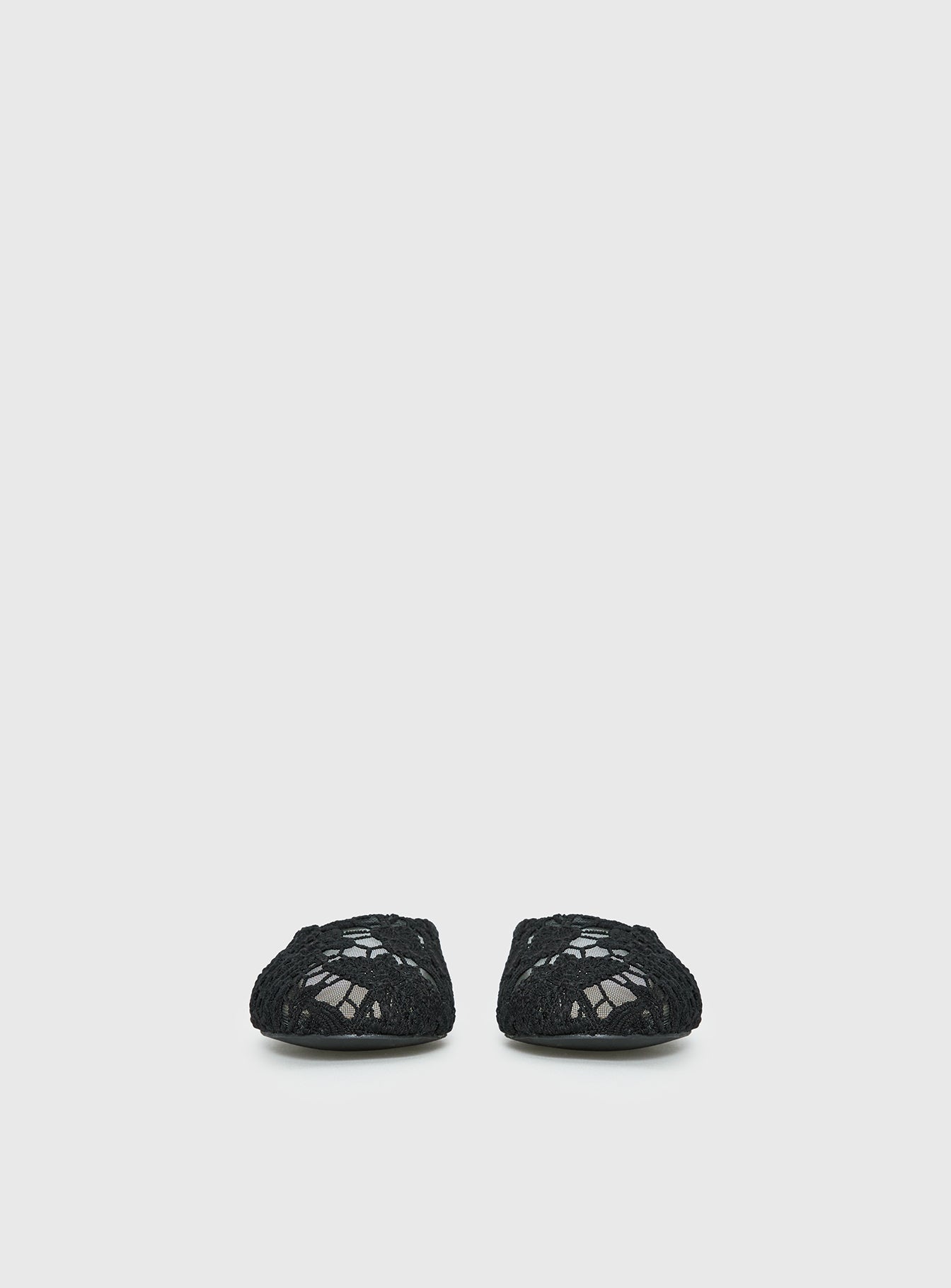 Gretta Lace Slip On Flats Black