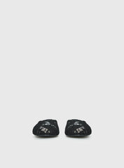 Gretta Lace Slip On Flats Black