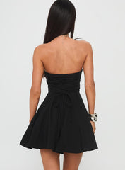 Zavira Strapless Romper Black
