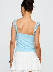 Madaleine Lace Top Blue