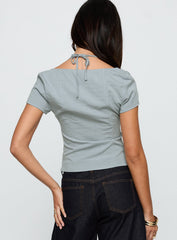 Trynia Short Sleeve Top Blue
