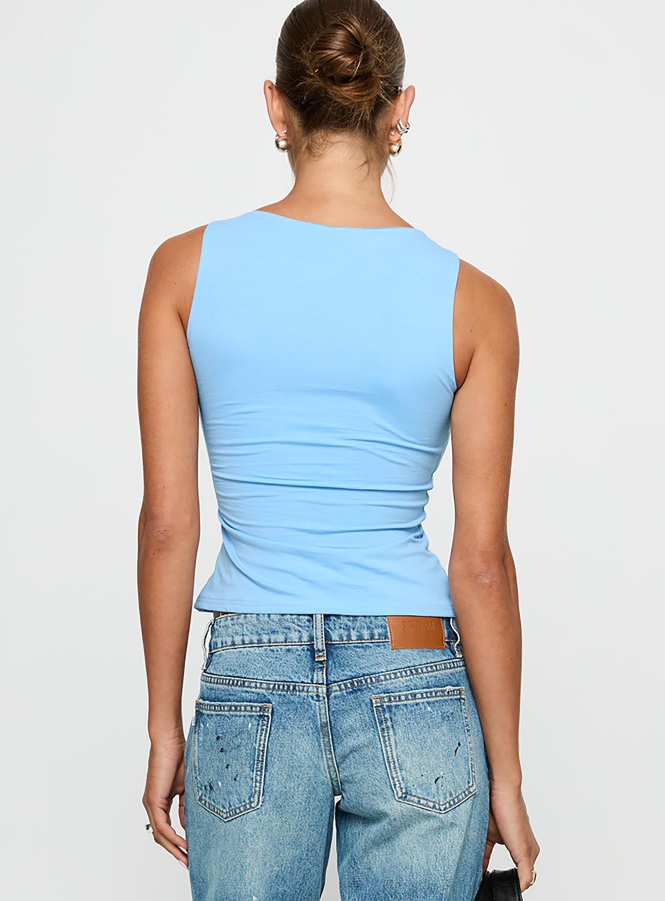Lose Your Number High Neck Top Blue