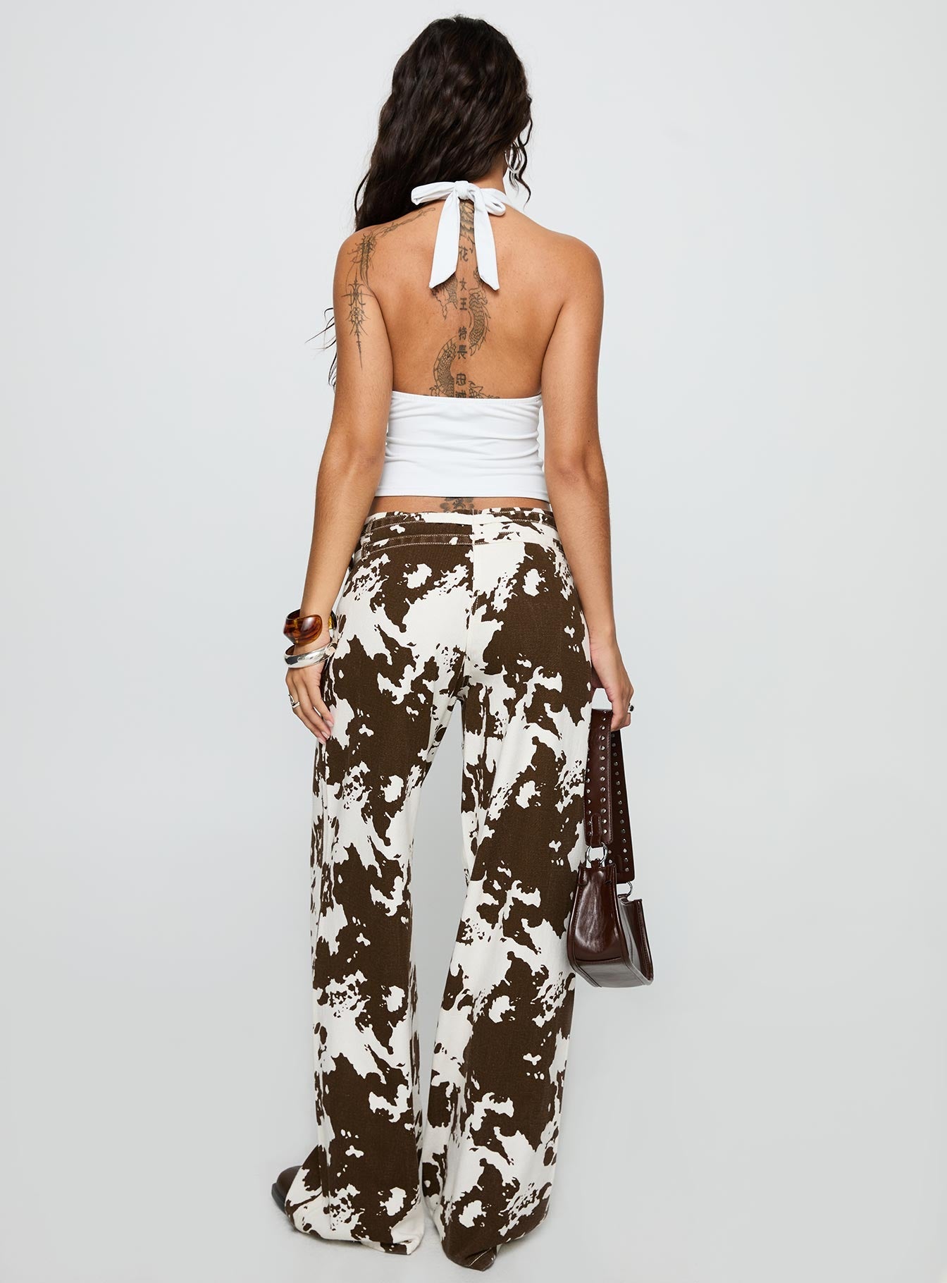 Baccarat Belted Pant Cow Print