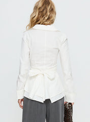 Shapeshifter Twist Long Sleeve Shirt White