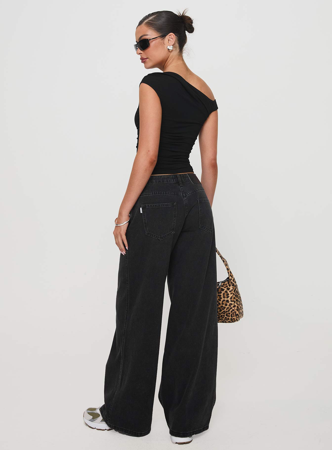 Ramos Low Rise Denim Jeans Washed Black Petite
