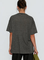 Zaydee Oversized Tee Grey / Black Stripe