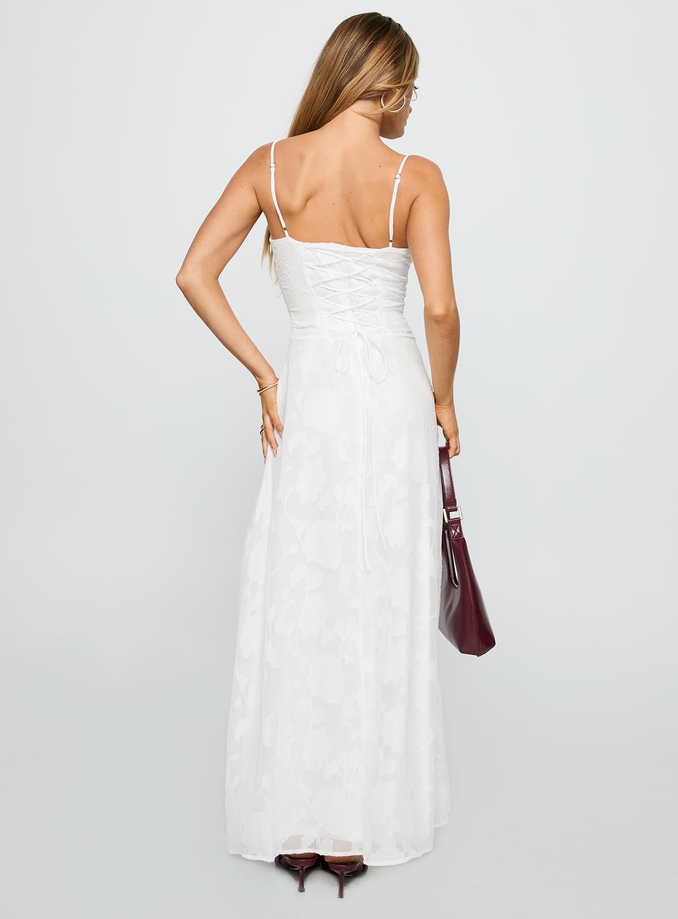 Kosetta Burnout Maxi Dress White
