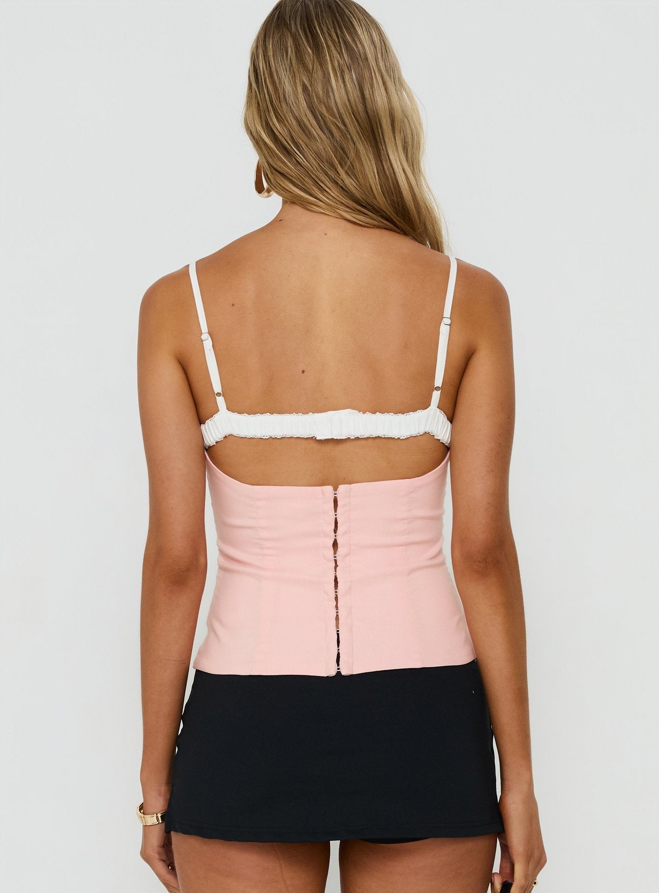 Renaissance Corset Top Pink / White