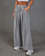 Moving Along Ribbed Knit Drawstring Sweatpants