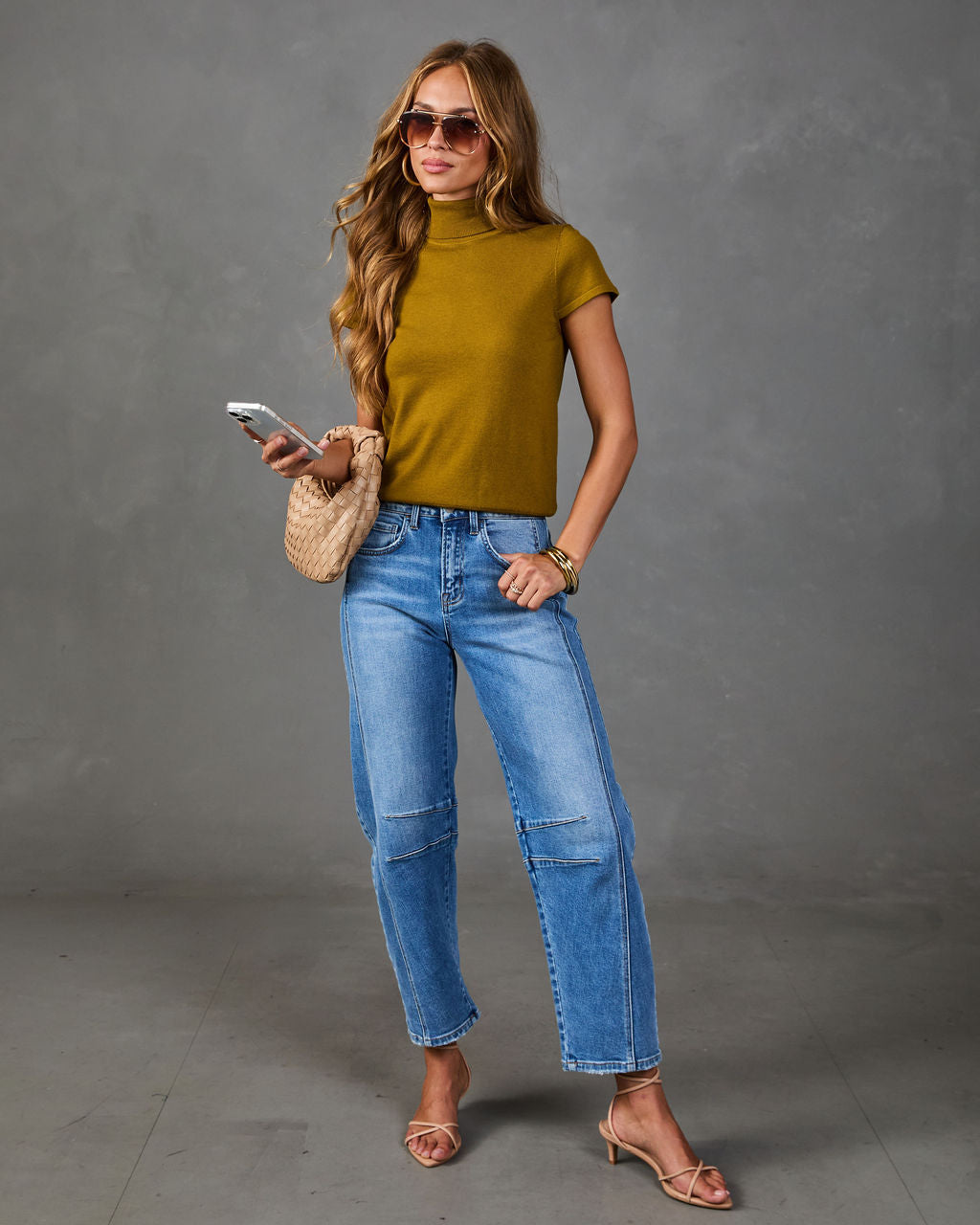 Solange Turtleneck Short Sleeve Sweater