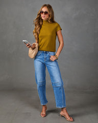 Solange Turtleneck Short Sleeve Sweater