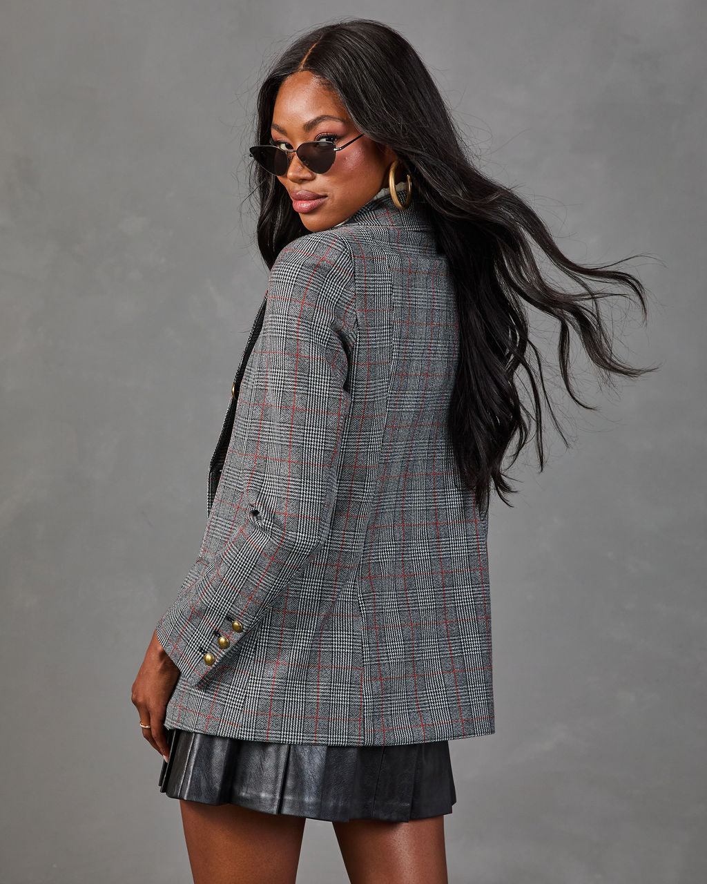 Whitmore Plaid Double Breasted Blazer