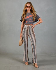 Resort Chic Striped Geometric Crochet Cover Up Pants