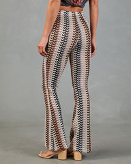 Resort Chic Striped Geometric Crochet Cover Up Pants