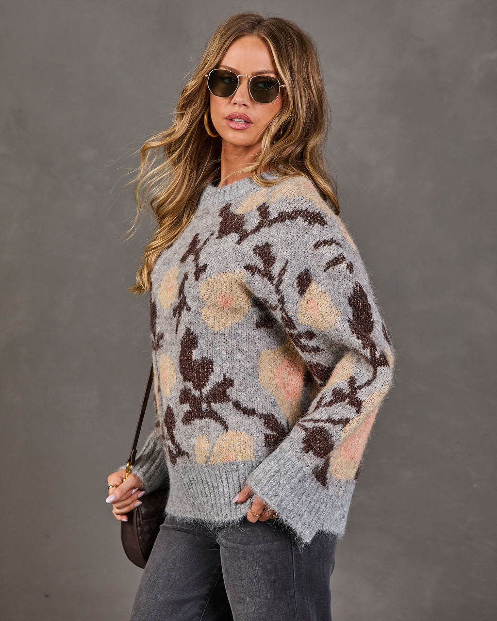 Foliage Affair Knit Floral Sweater