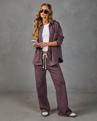 Quiet Edition Long Sleeve Button Down Top