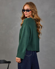 Crisp Season Ribbed Knit Sweater