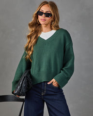 Crisp Season Ribbed Knit Sweater