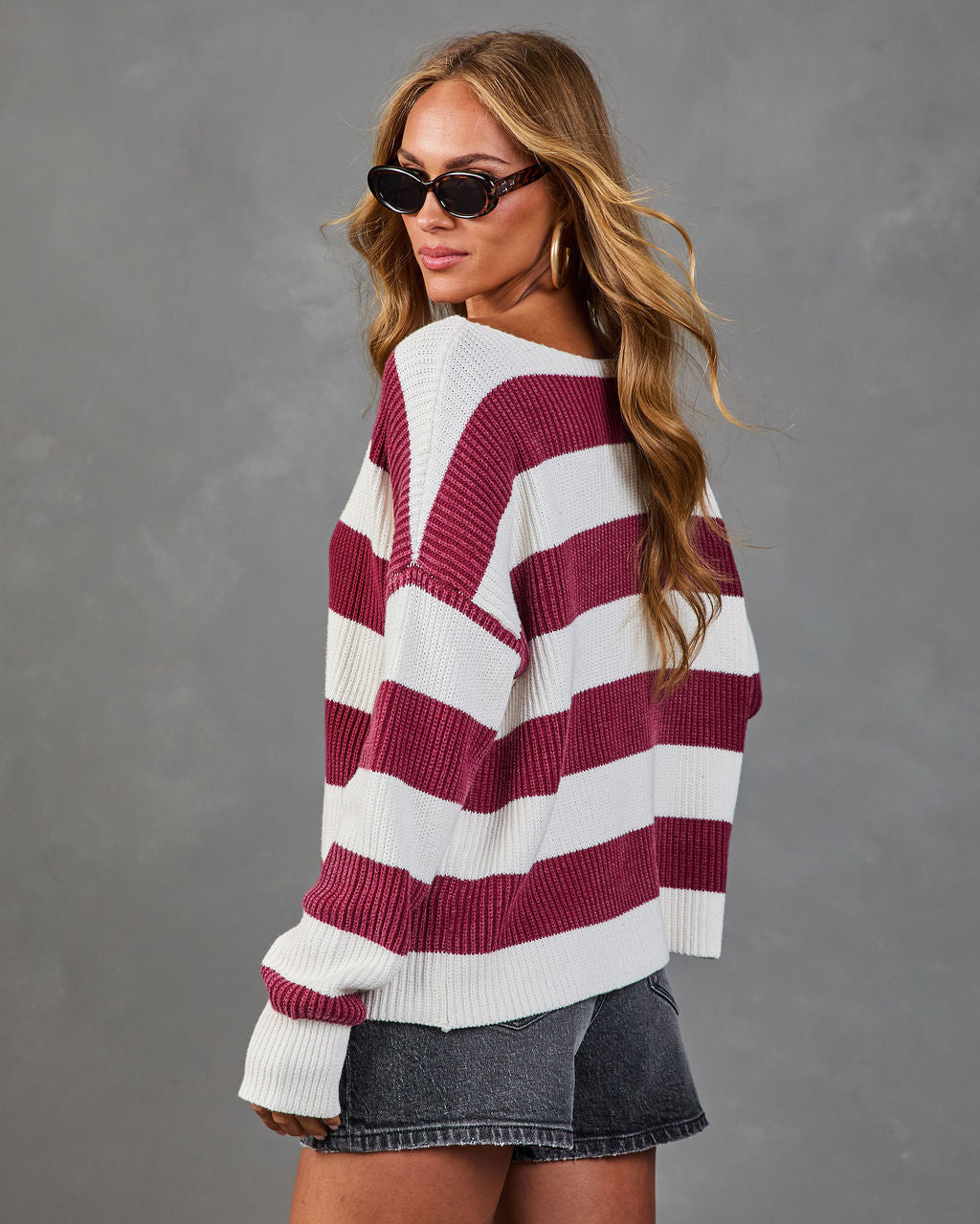 Still Life Striped Pullover Sweater