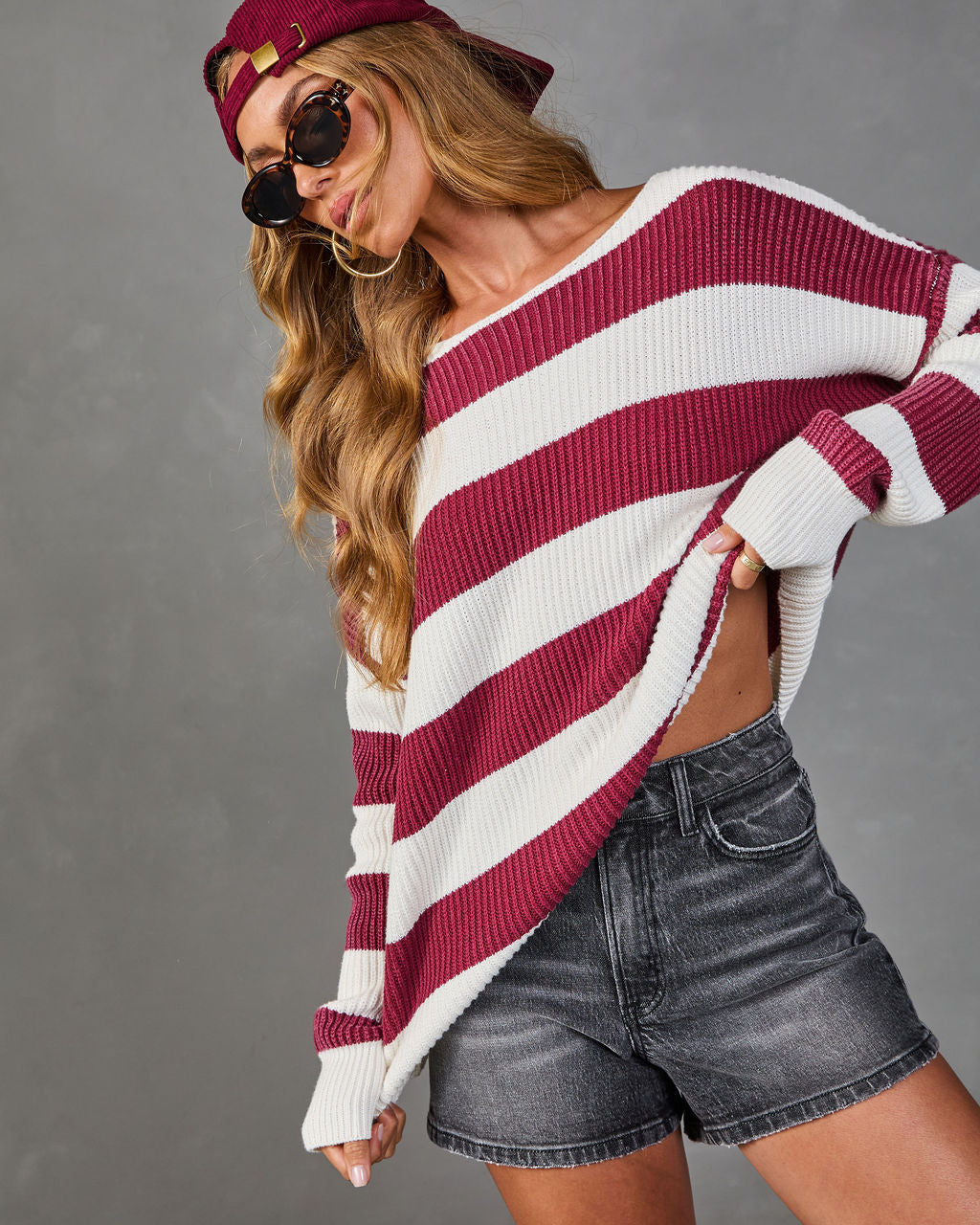 Still Life Striped Pullover Sweater